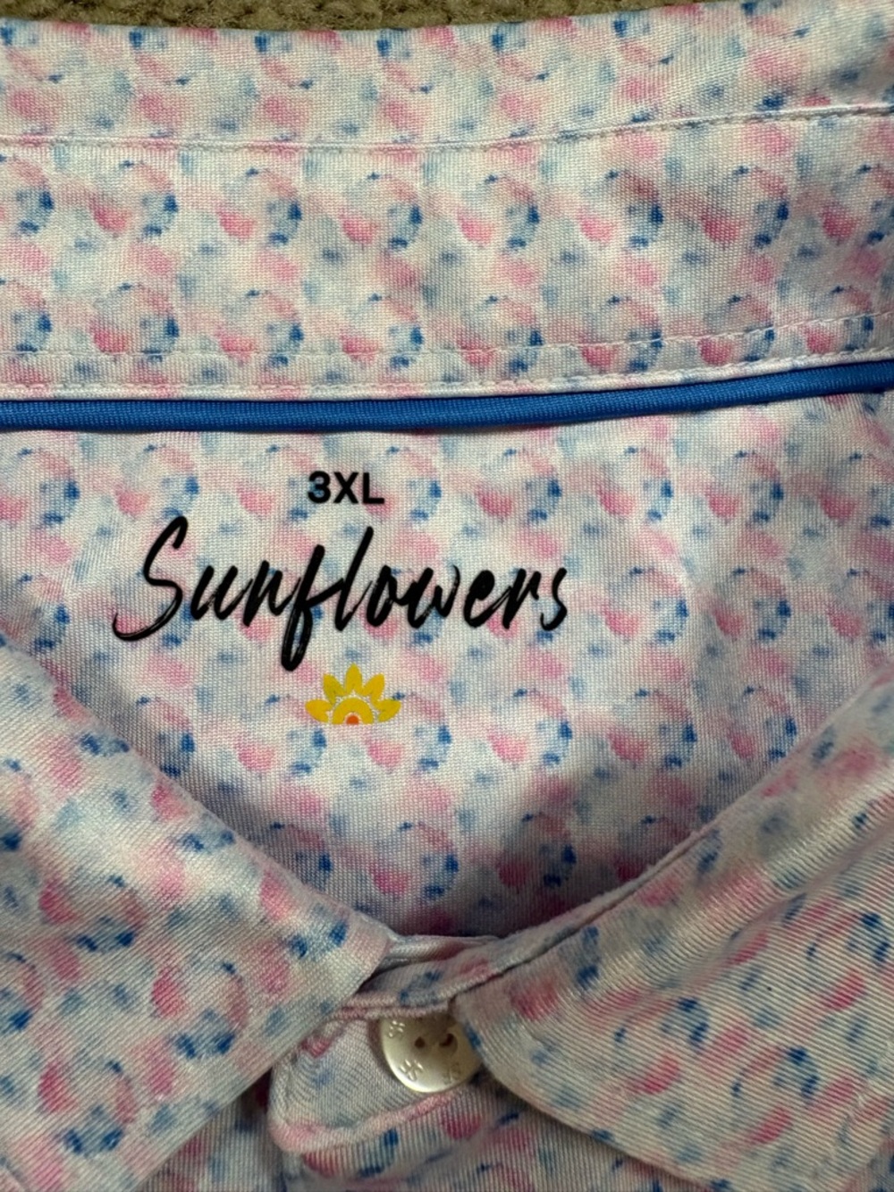 Men's Light Pink Micro-Pattern Performance Polo - Picture 2 of 7